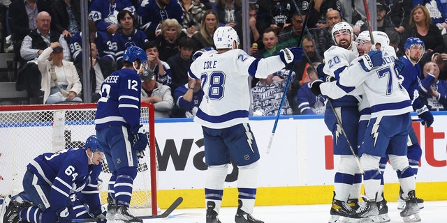 Lightning celebrate goal