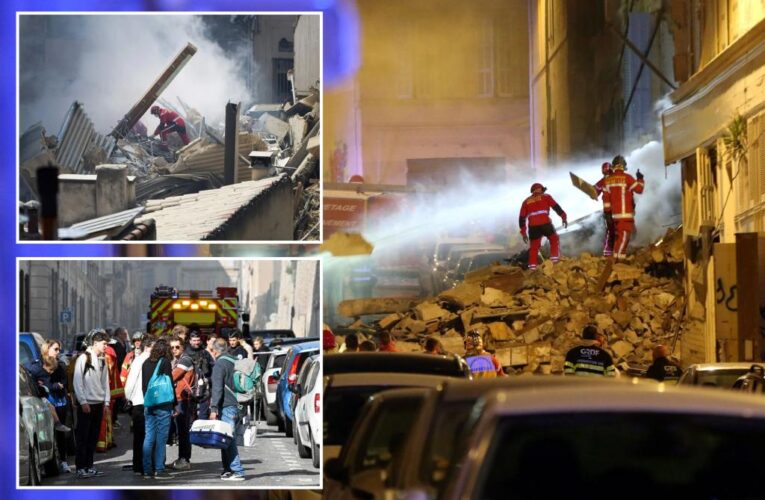 Up to 10 people trapped after building collapses in Marseille