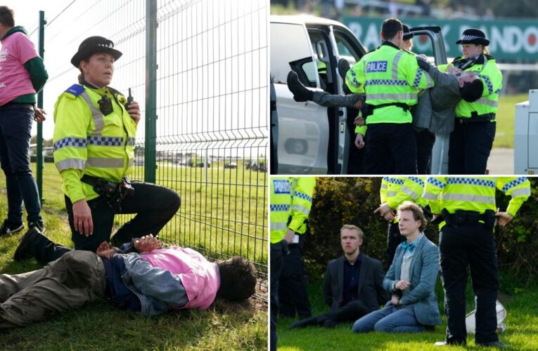 Grand National delays lead to over 100 activists arrested