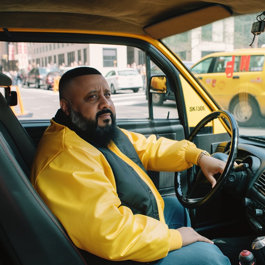 DJ Khaled was reimagined as an NYC taxi driver by AI.