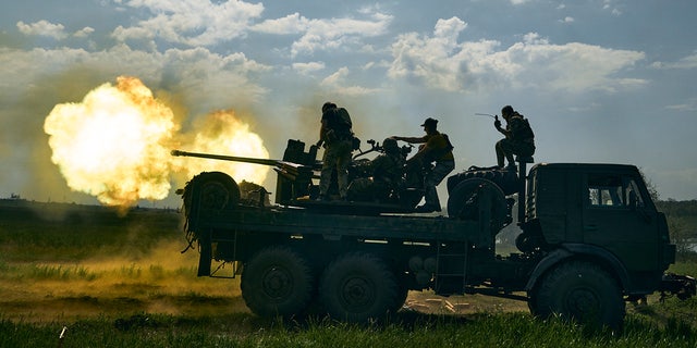 Cannon in Bakhmut, Ukraine