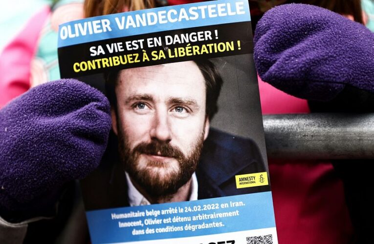 NGO worker Olivier Vandecasteele freed from imprisonment in Iran and ‘on his way’ to Belgium