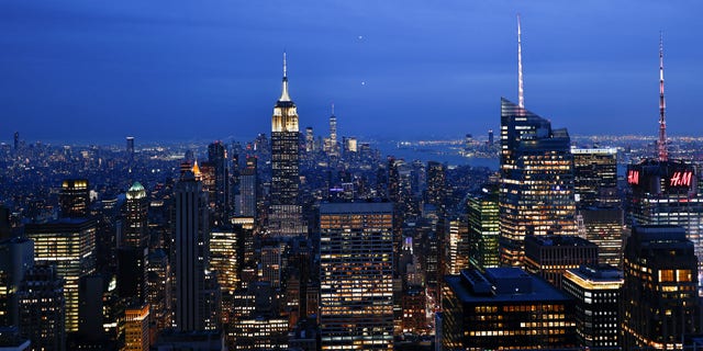 New York City skyline at night