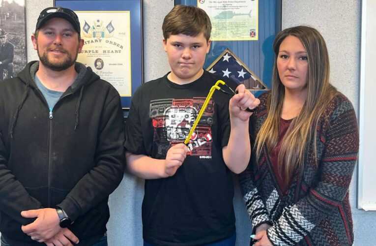 Michigan teen who used slingshot to save sister says he ‘was just lucky’