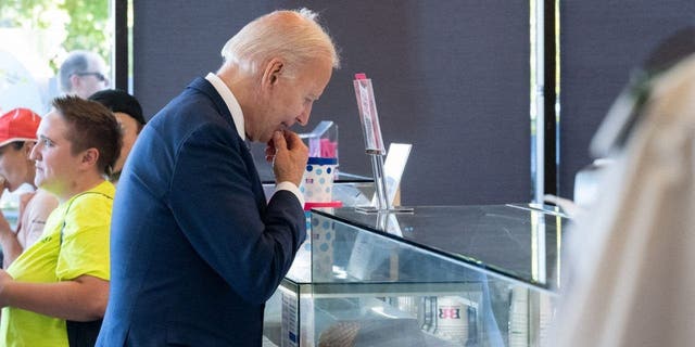 President Joe Biden stops for ice cream