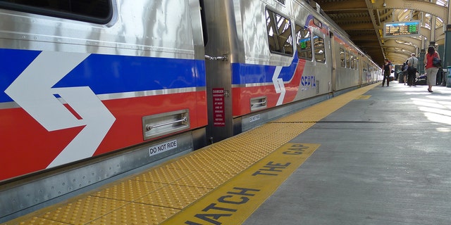 SEPTA train at platform