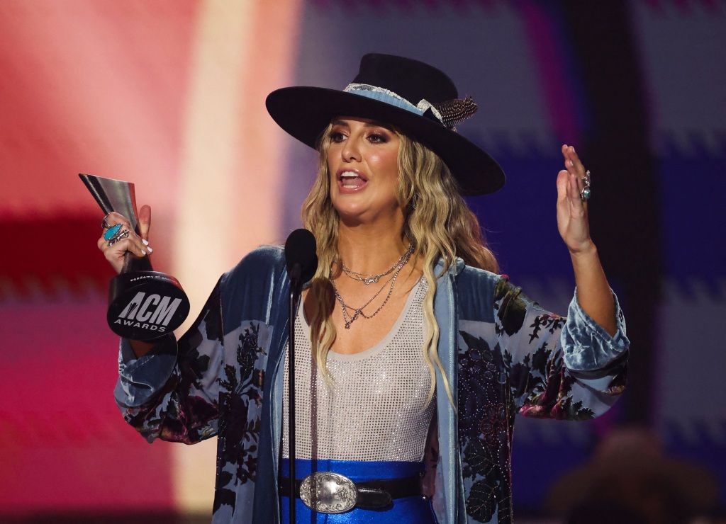 Lainey Wilson accepts the award for Album of the Year at the 58th Academy of Country Music Awards in Frisco, Texas, on May 11, 2023. 