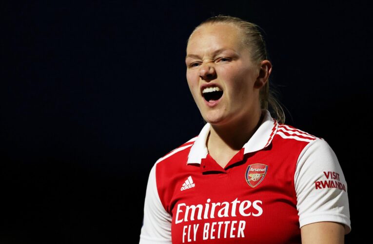 Women’s Super League: Frida Maanum strike helps Arsenal keep top-three hopes alive with victory over Leicester