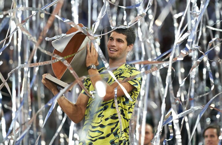 Carlos Alcaraz withstands Jan-Lennard Struff fightback to secure back-to-back titles at Madrid Open