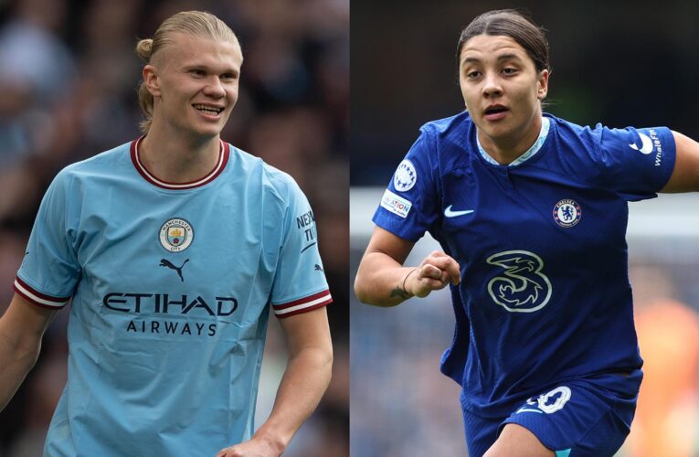 Erling Haaland: Man City striker named FWA men’s footballer of the year, Chelsea’s Sam Kerr wins women’s award