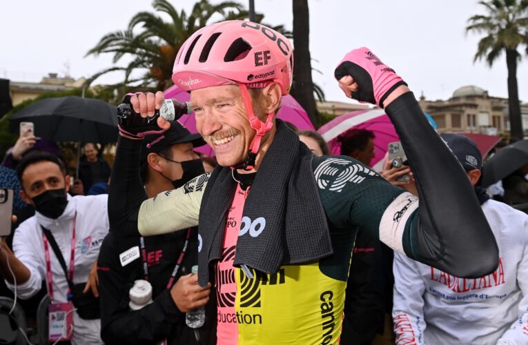 Giro d’Italia 2023: Magnus Cort wins Stage 10 from breakaway, Geraint Thomas survives cold and wet day in pink