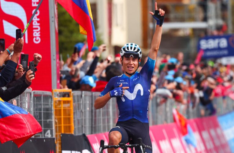 Giro d’Italia 2023: Einer Rubio wins chaotic and shortened Stage 13 after thrilling Thibaut Pinot attacks