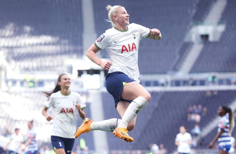 Beth England scores twice as Tottenham secure Women’s Super League status with vital home win over bottom-placed Reading