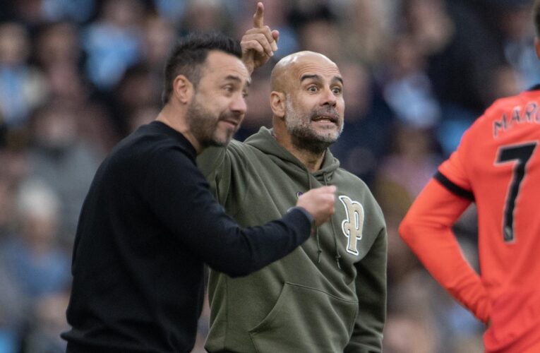 Pep Guardiola hails Brighton’s Roberto de Zerbi as ‘one of the most influential managers in last 20 years’