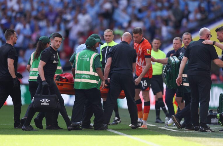 Luton Town captain Tom Lockyer to leave hospital after collapsing at Wembley during Championship play-off final