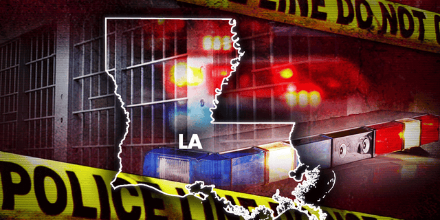 A graphic showing the state of Louisiana