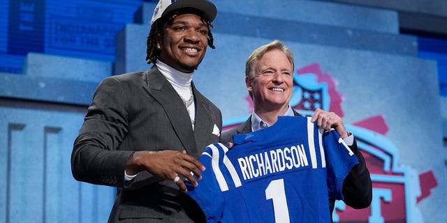 Anthony Richardson with Roger Goodell