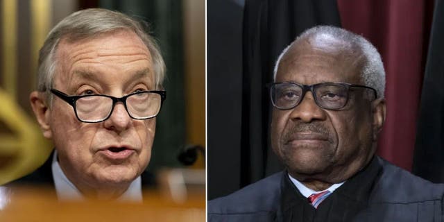 Democratic Illinois Senator Dick Durbin and Supreme Court Justice Clarence Thomas