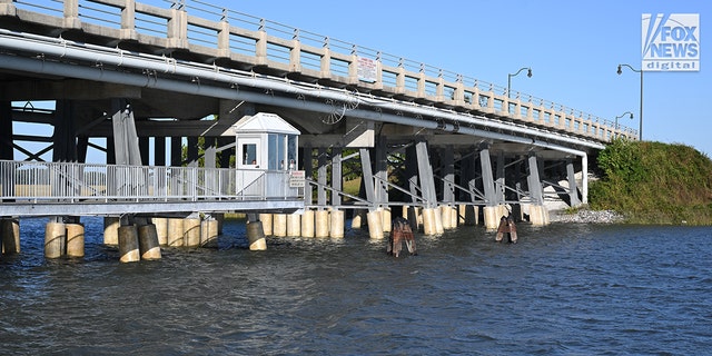 A general view of a bridge.