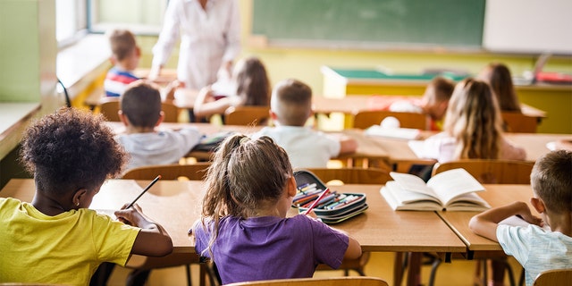 Group of children in school