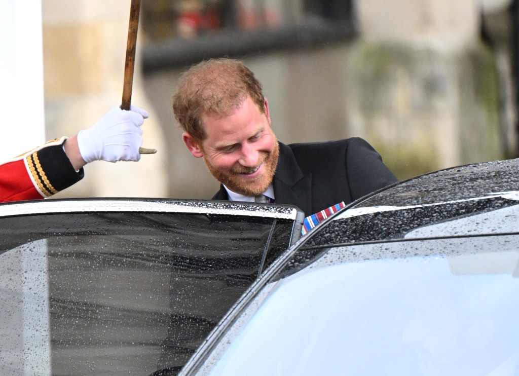 Prince Harry leaves Westminster Abbey