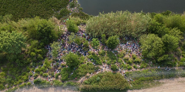 Clothes discarded by migrants near the U.S.-Mexico border