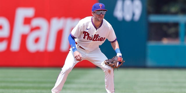 Trea Turner plays shortstop against Arizona