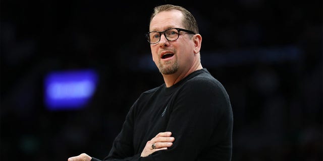 Nick Nurse coaches the Raptors