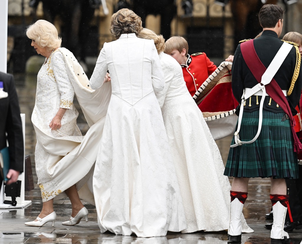 Camilla, Queen Consort arrives ahead of the Coronation service on May 6, 2023 in London, England. The Coronation of Charles III and his wife, Camilla, as King and Queen of the United Kingdom of Great Britain and Northern Ireland, and the other Commonwealth realms takes place at Westminster Abbey today. Charles acceded to the throne on 8 September 2022, upon the death of his mother, Elizabeth II.