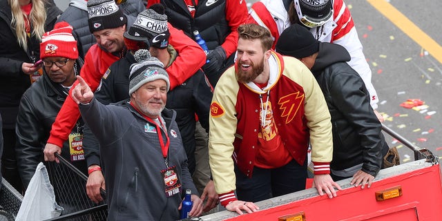 Harrison Butker at Super Bowl parade