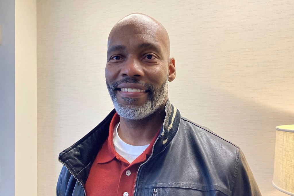 Lamar Johnson, pictured at a law office in Clayton, Mo., on Friday, Feb. 17, 2023, is now free after spending nearly 28 years in prison