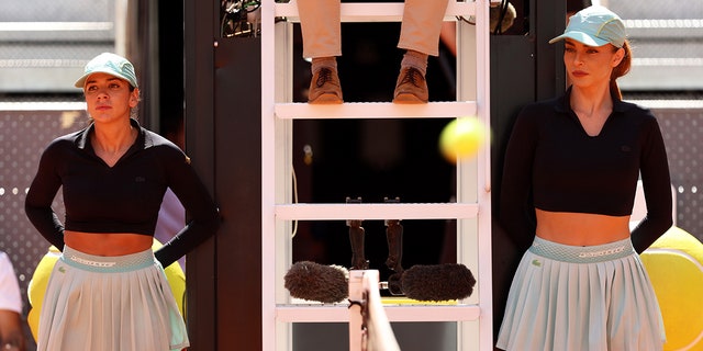 Ball girls at the Madrid Open