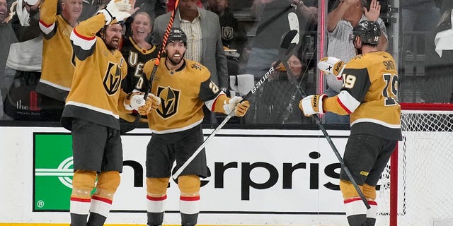 Mark Stone celebrates