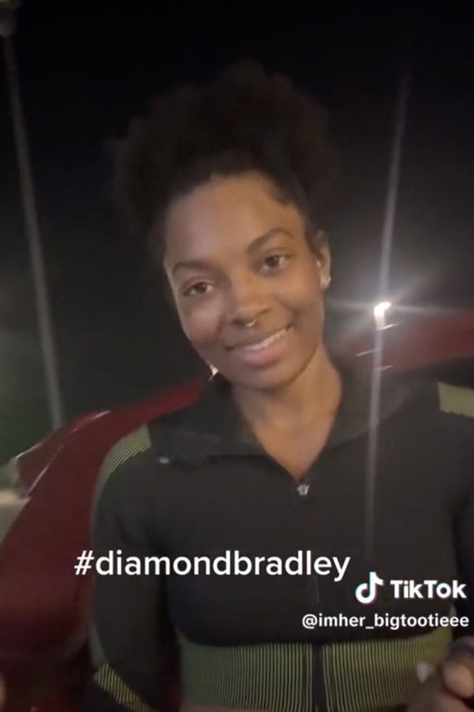 The woman claiming to be Diamond Bradley, was seen in a video posted to social media.