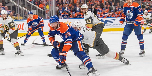 Darnell Nurse skates during a game