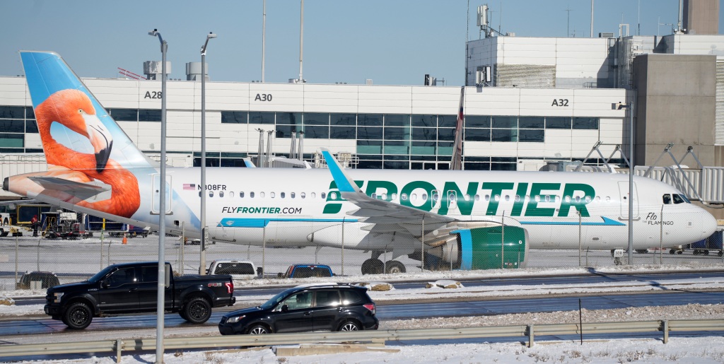 A Frontier Airline plane