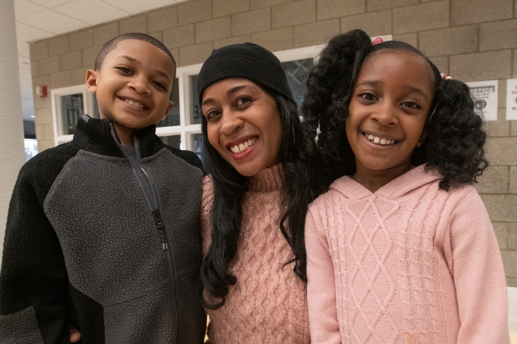 Marsha Taylor with her children, Philip Robertson and Mariah Robertson. 