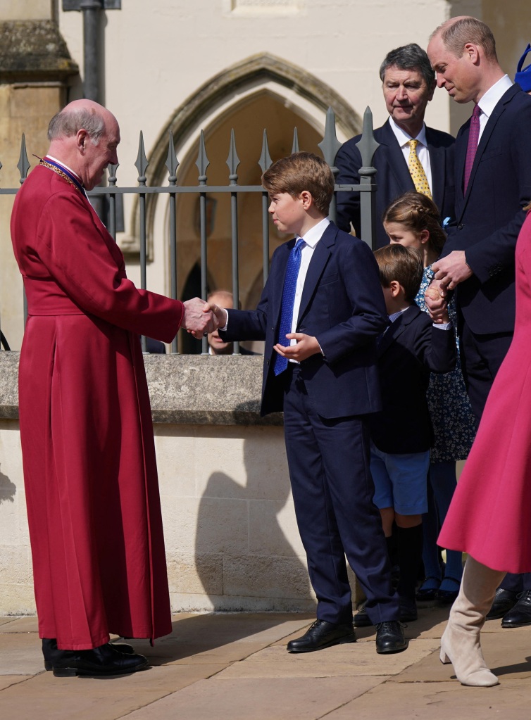 Prince George at Easter service at Windsor