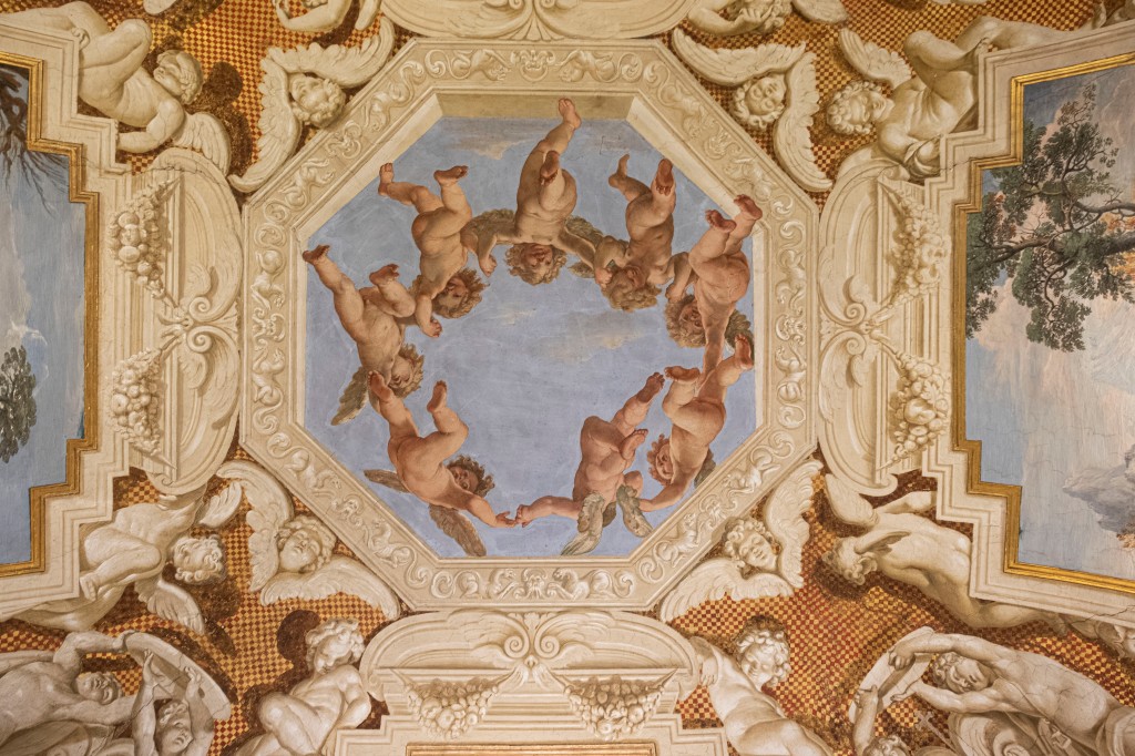 The Villa Aurora is packed with treasures with most of its ceilings frescoed when it was built in the 1600s.
