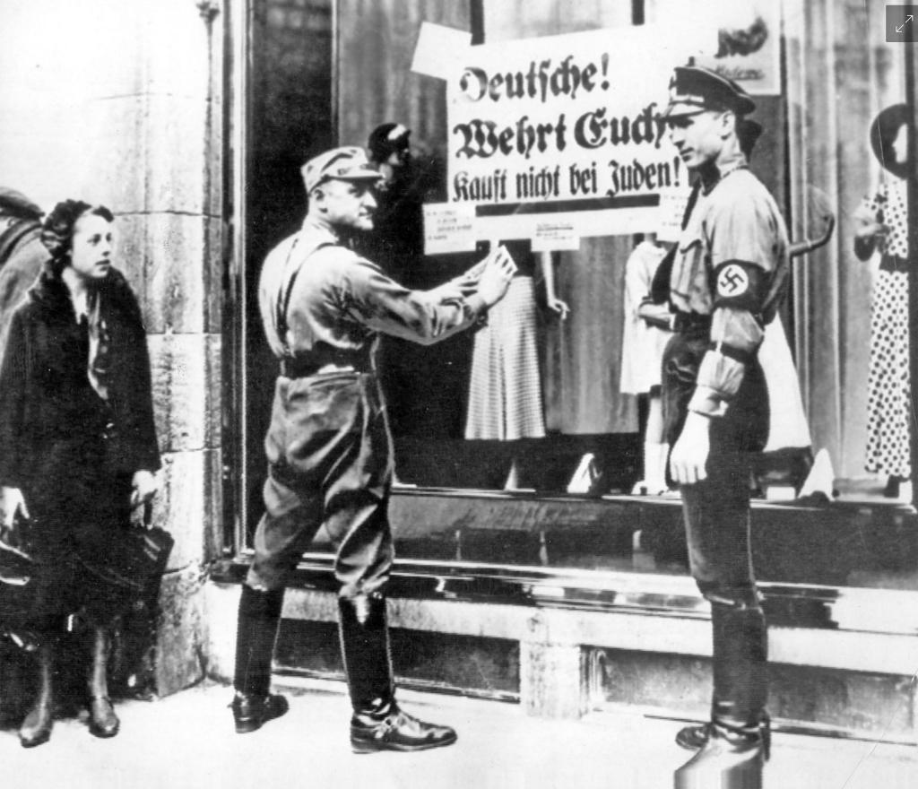 Nazis at store windows