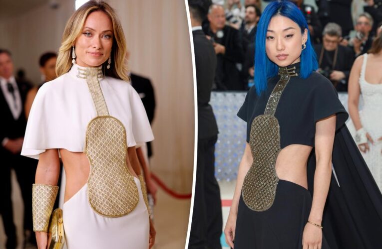 Olivia Wilde and Margaret Zhang wear the same dress to 2023 Met Gala