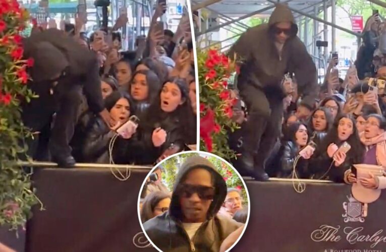A$AP Rocky jumps barricade, tramples fan ahead of Met Gala