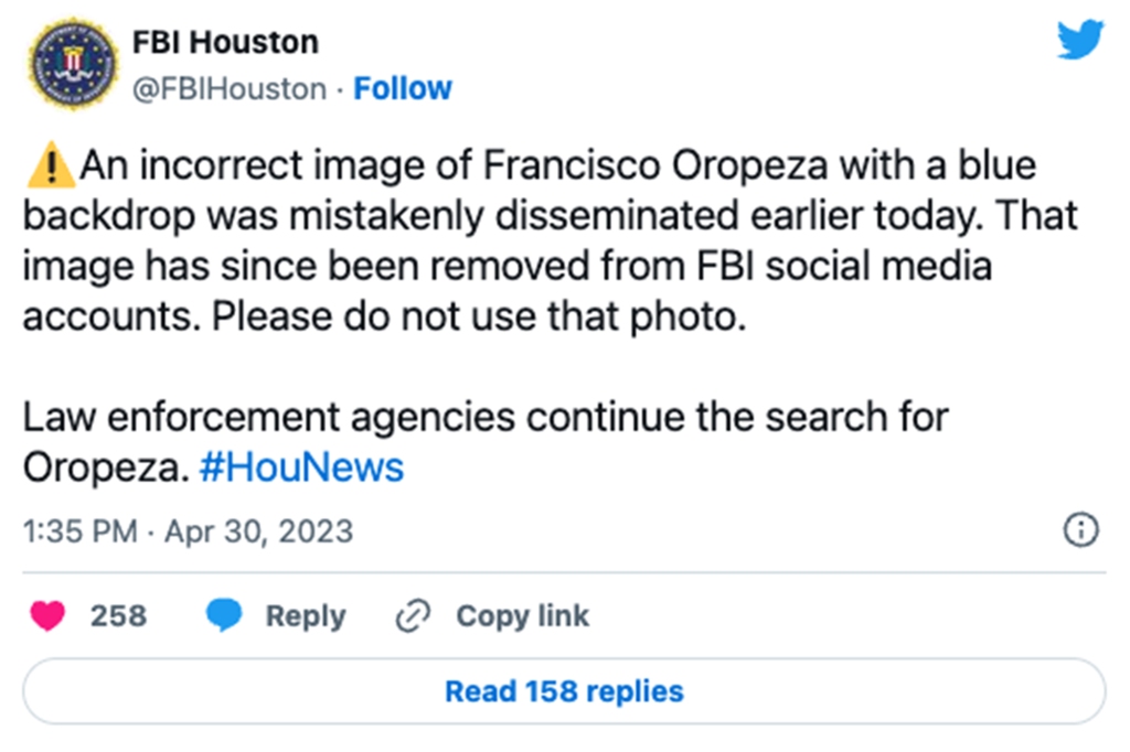 FBI TWITTER POST 