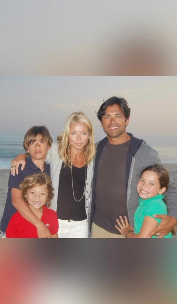 In the video, Ripa shared snaps of her husband and their family throughout the years.