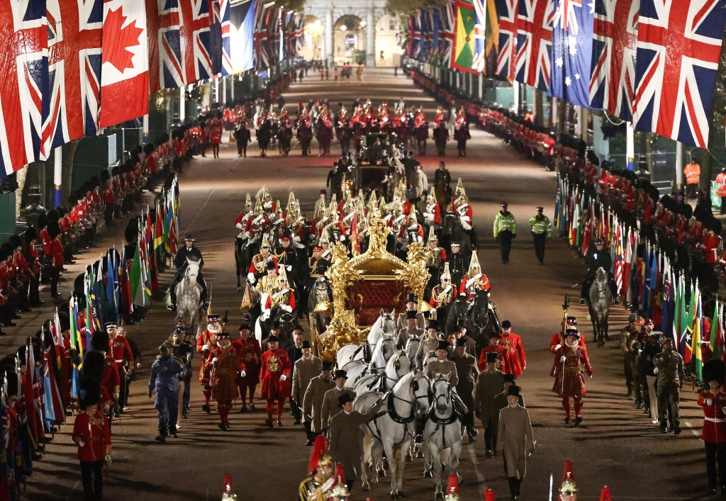 Earlier this week, a run-through of the ceremony took place in London in the eveningtime. 