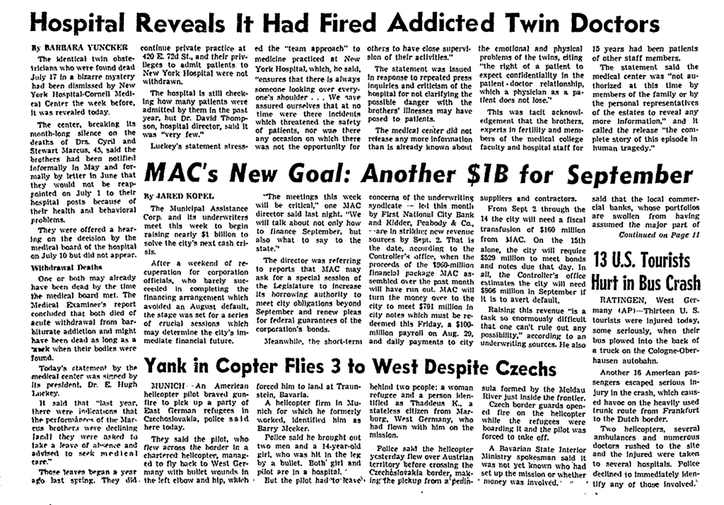 New York Post August 18 1975