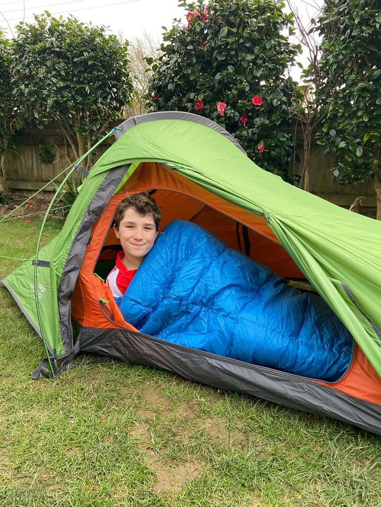 Max Woosey became a national name when he raised more than $800,000 for local charity North Devon Hospice by pitching a tent in his backyard and sleeping in it for 1,099 nights.