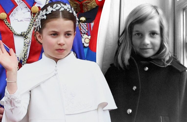 Princess Charlotte twins with Princess Diana at coronation