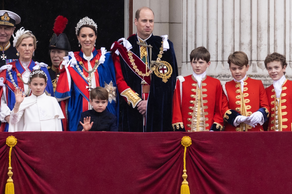 Kate Middleton, Prince William and their children at King Charles' coronation