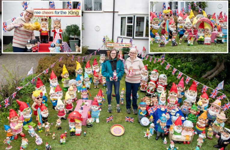 It’s coronation weekend – so I honored King Charles with 150 gnomes